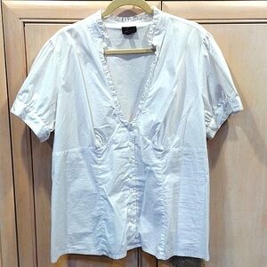 🔥 Vintage Torrid White Dressy Top